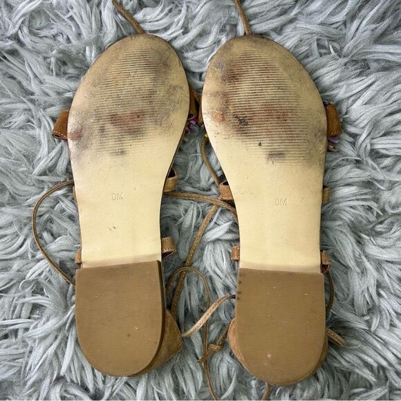 Steve Madden Swizzle multi color fringe gladiator sandals women’s shoe size 8 - Picture 6 of 7